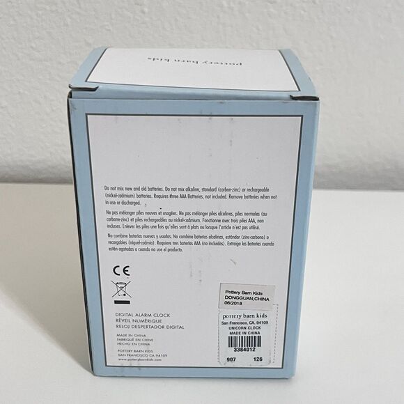 Pottery Barn Kids Glitter Sparkle Unicorn Digital Alarm Clock Color Changing - Picture 10 of 11